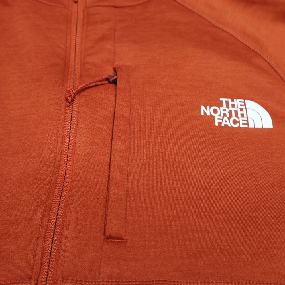 North Face Canyonlands Hoodie Mens Large Orange Fleece Full Zip Outdoor Gorpcore